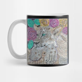 Lion with roses Mug